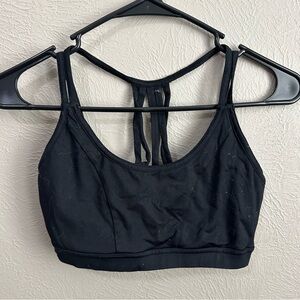 Black Strappy Sports Bra